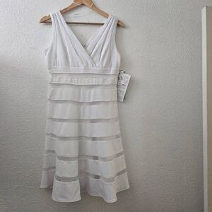 NWT Scarlett V-neck Fit & Flare Flattering Feminine Mini Dress: 10 Petite: Summe